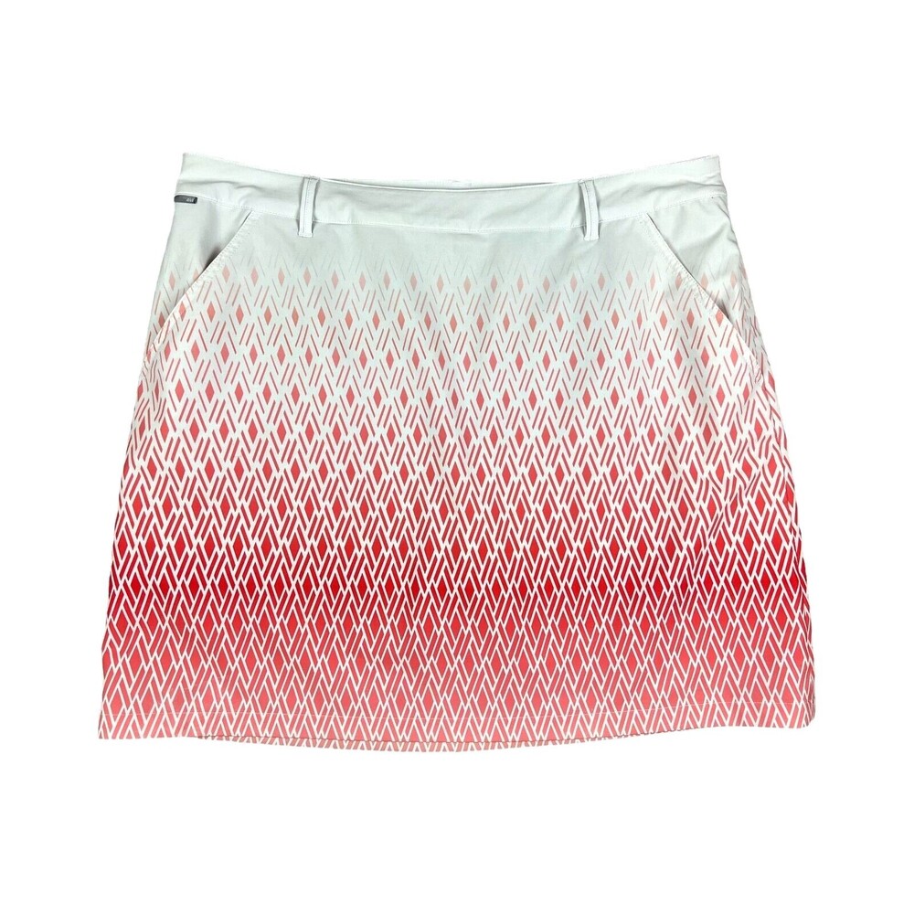 N'VO by Lanctot Coral-Pink Print Activewear Skort Size 12 Golf Pickleball